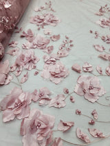 3D Floral Lace Dusty Rose