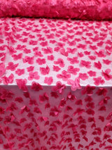 3D Floral Lace Fuchsia with Butterflies