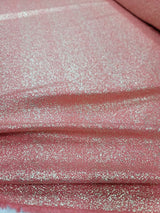 Stretch Spandex Fabric Vibrant Coral Gold Shimmer