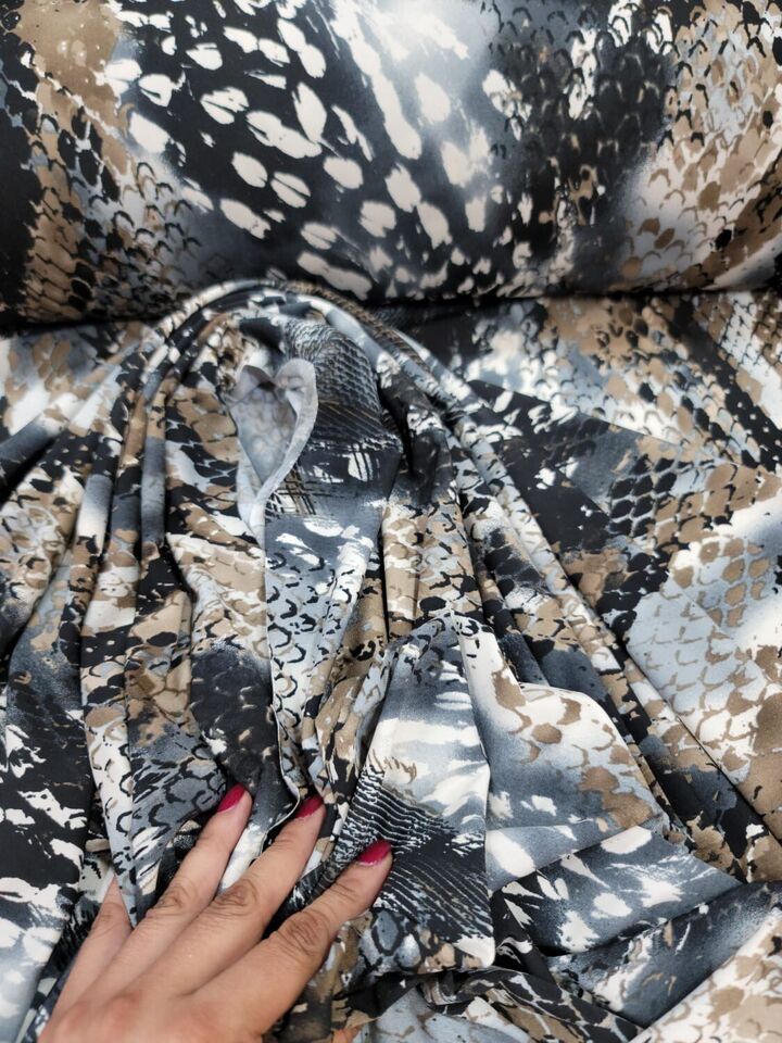 Stretch Spandex Snake Print Fabric