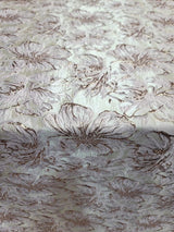 Brocade Jacquard Floral Metallic Rose Gold Pink