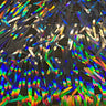 Sequin Mesh Fabric Sword Shape Black Silver 54"