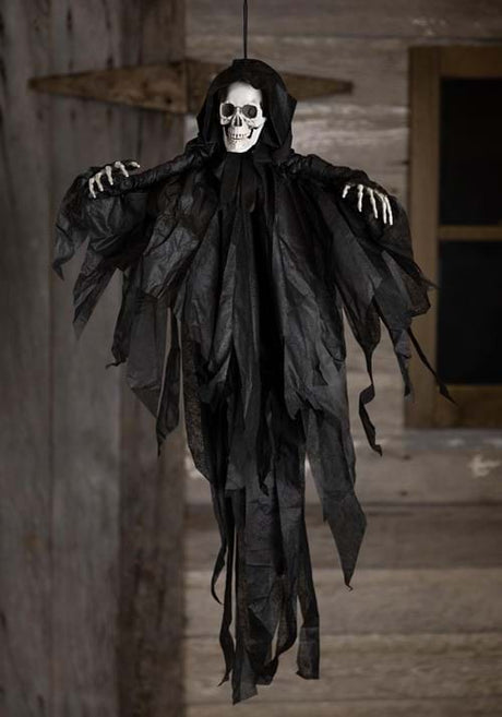 Black Hanging Reaper Halloween Decoration, 48"
