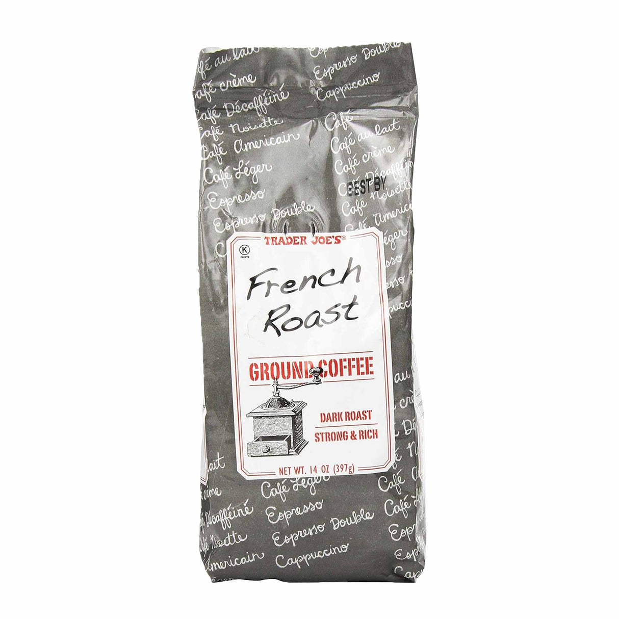 Traders Joe's French Roast Ground Coffee (Two 14oz Bags) Multi-Pack