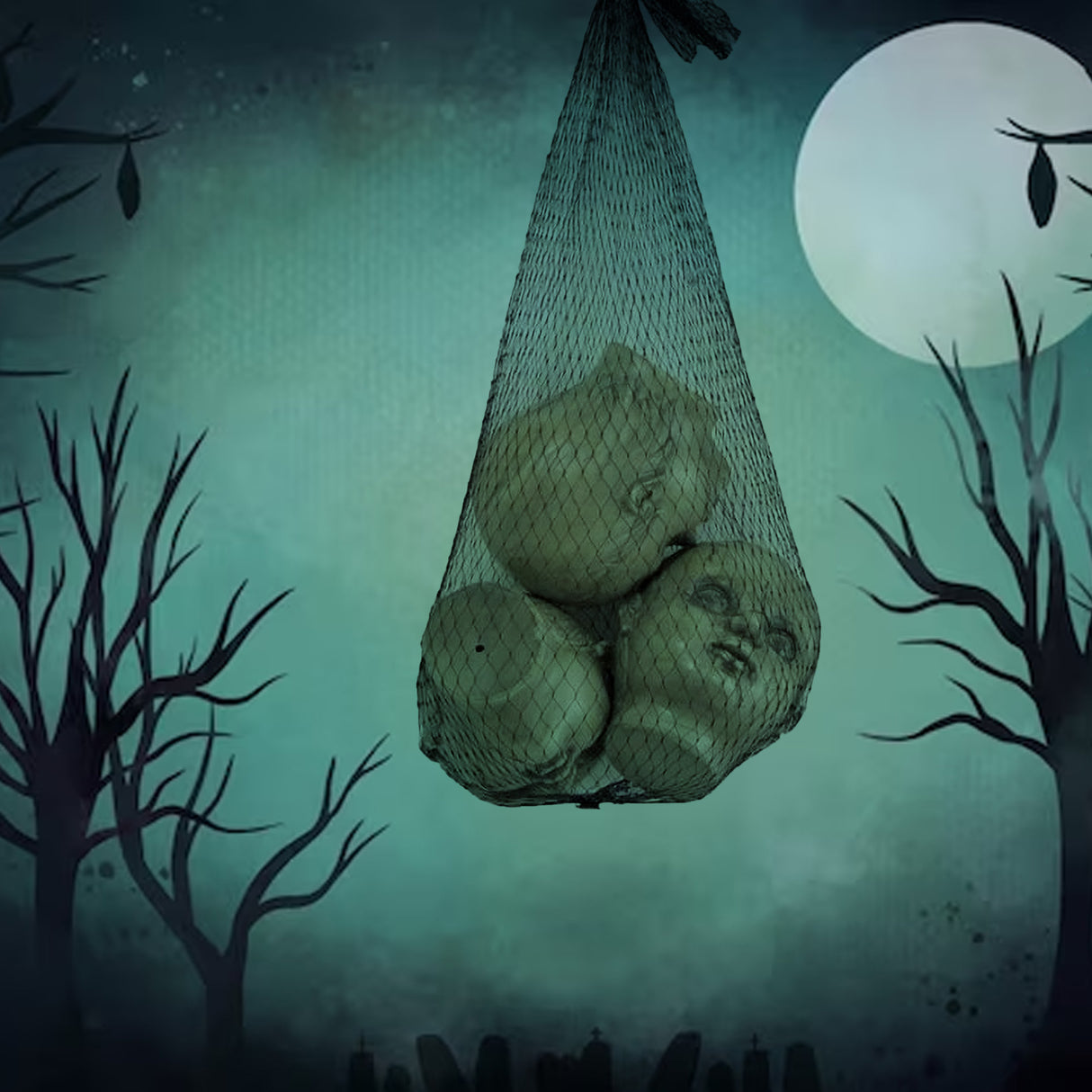 Bag of Doll Heads – 3 Heads Per Bag, Halloween Decoration