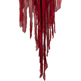 Light-Up Skeletal Reaper in Red Robes Halloween Hanging Decoration, 66 3/4"