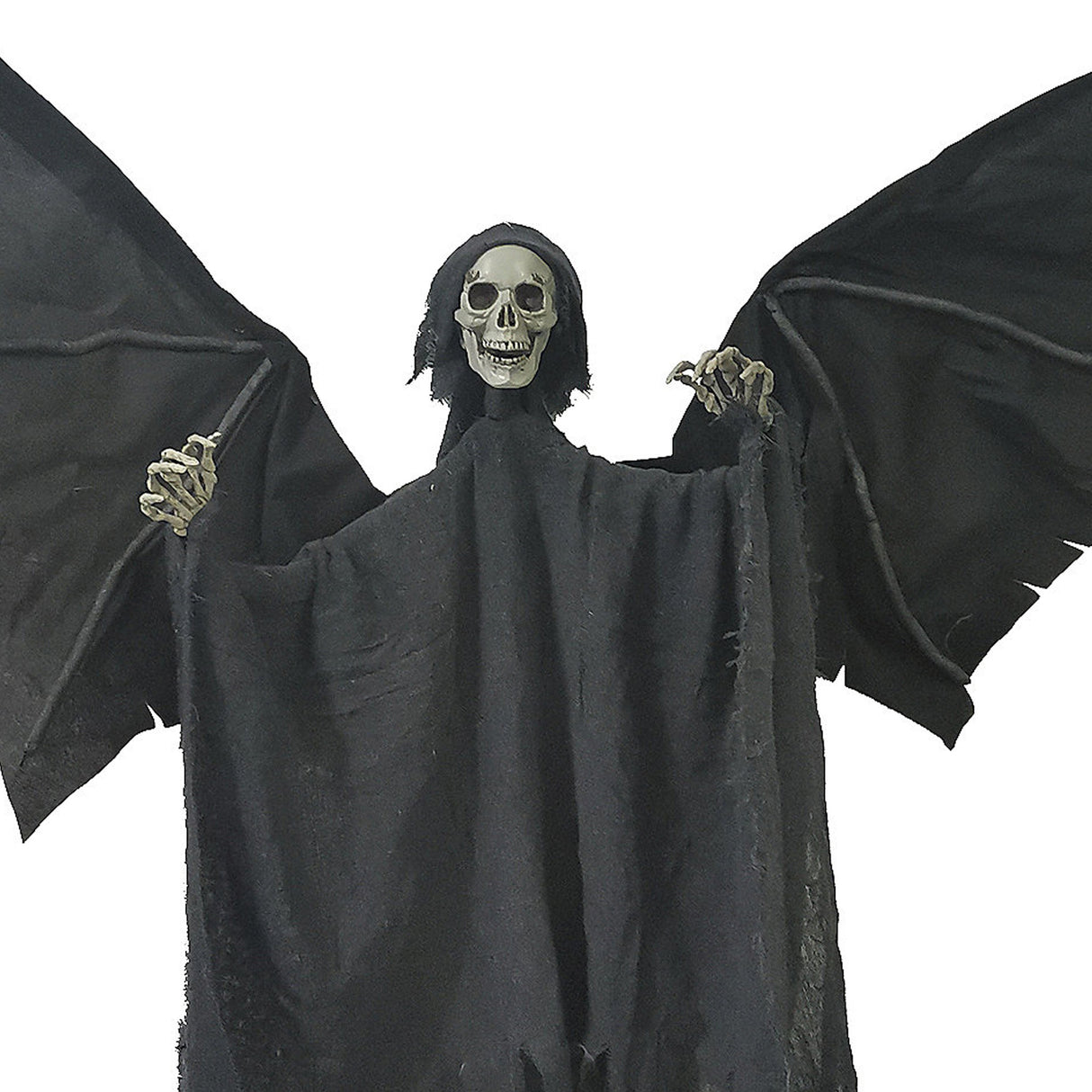 Hanging Skeleton Reaper with Posable Wings – 35" Halloween Decoration