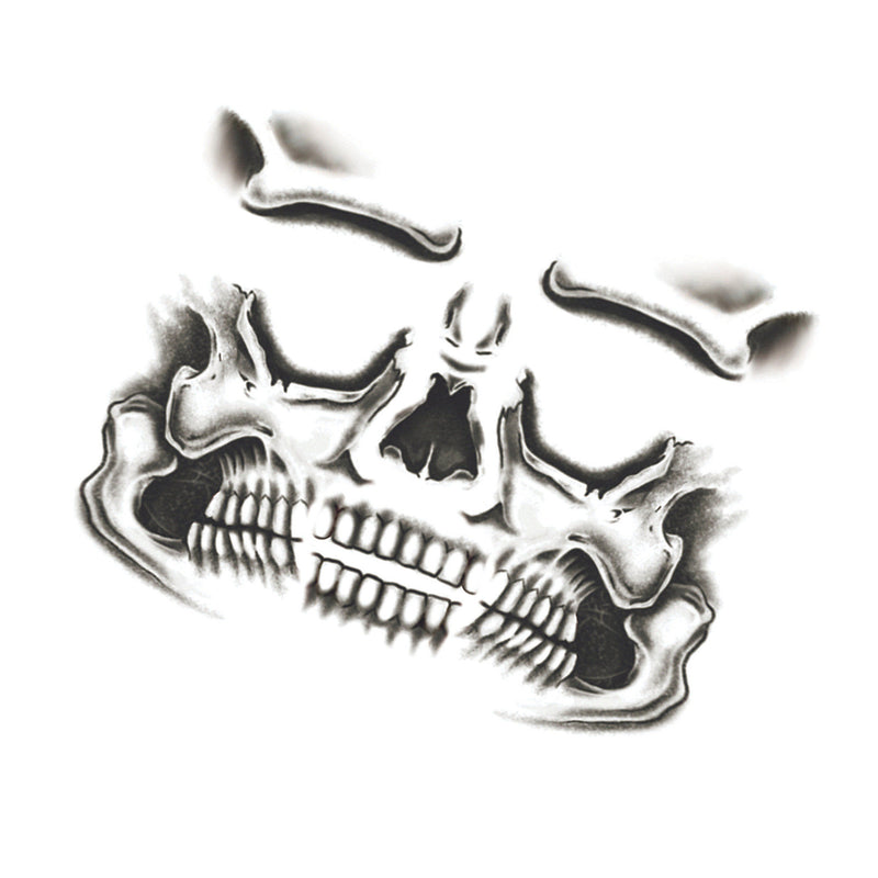Skull Face Tattoo Halloween Makeup