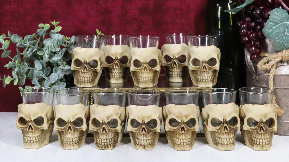 Skull Shot Glass, 3.5 in – Skeleton Face Party Favor