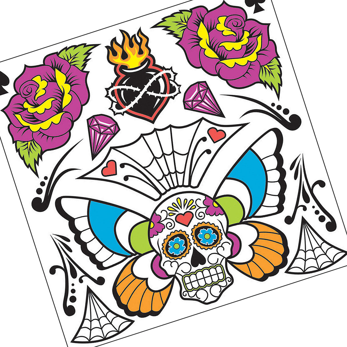 Day of the Dead Body Tattoo – Costume Accessory