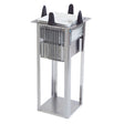 Lakeside S4009 Mobile Unheated Open Frame Dish Dispenser, Square - Plate Size: 8-1/2" to 9-1/4"