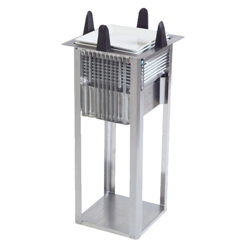 Lakeside S4007 Mobile Unheated Open Frame Dish Dispenser, Square - Plate Size: 6-1/4" to 7-1/2"
