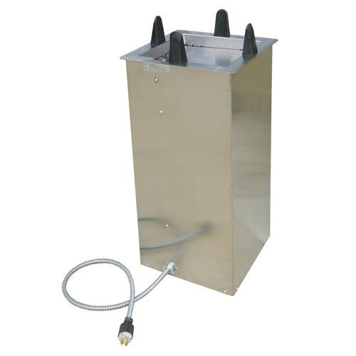 Lakeside LAS6010 Heated Counter-Drop-In Style Dish Dispenser - Square - Plate Size: 9 1/2" to 10 1/4"