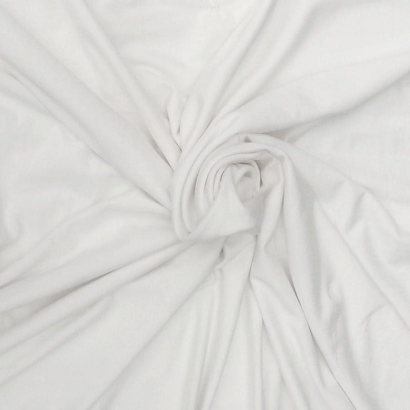 1 Yard White Bamboo Spandex Jersey Knit Fabric 60 Inches Wide for Apparel & Accessories