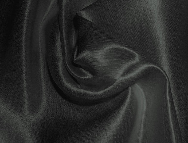 1 Yard Black Silk Hemp Satin Woven Fabric Blends the Natural Strength of Hemp With the Smooth.
