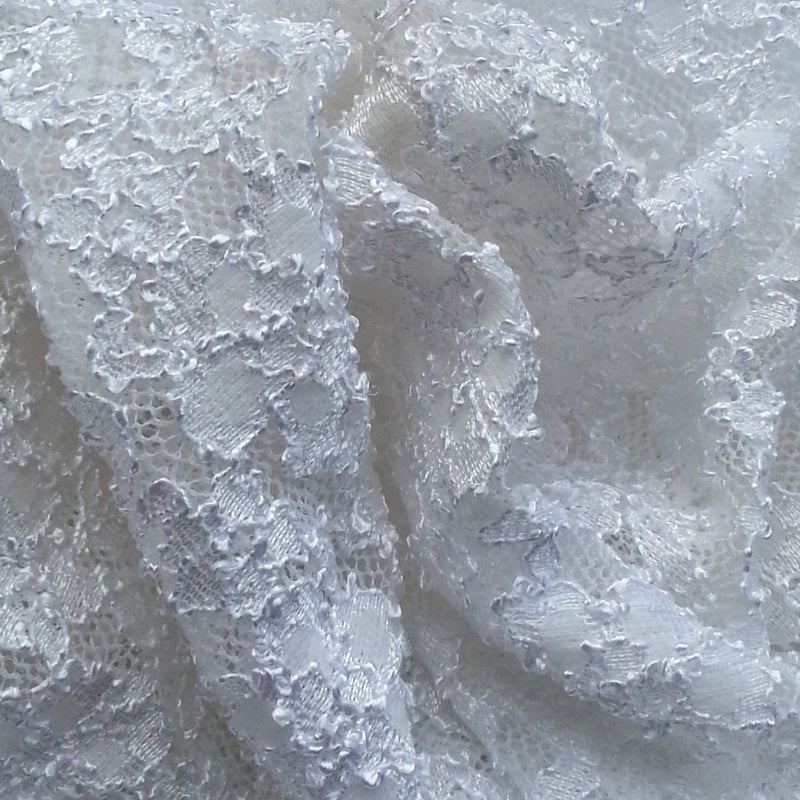 French Lace White Nylon Spandex