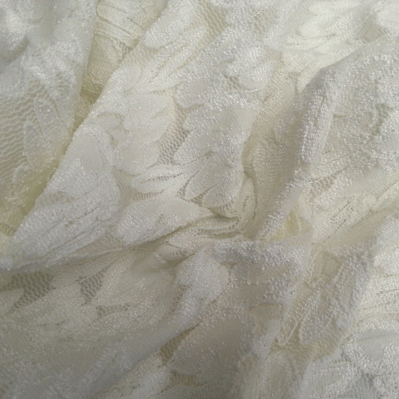 Floral Lace Ivory Nylon Spandex