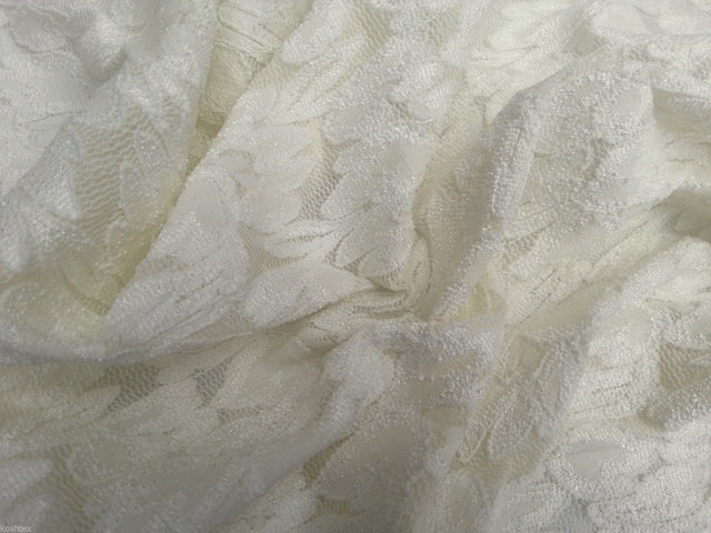 Floral Lace Ivory Nylon Spandex