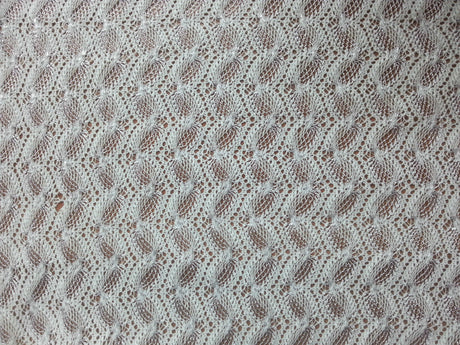 Cotton Crochet Lace White Chevron