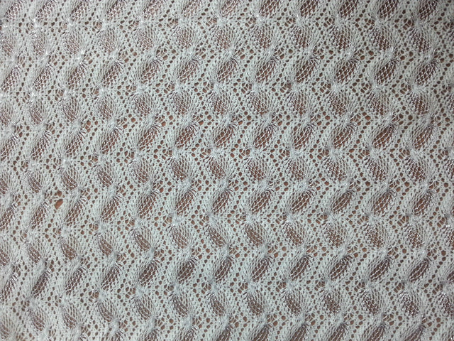 Cotton Crochet Lace White Chevron