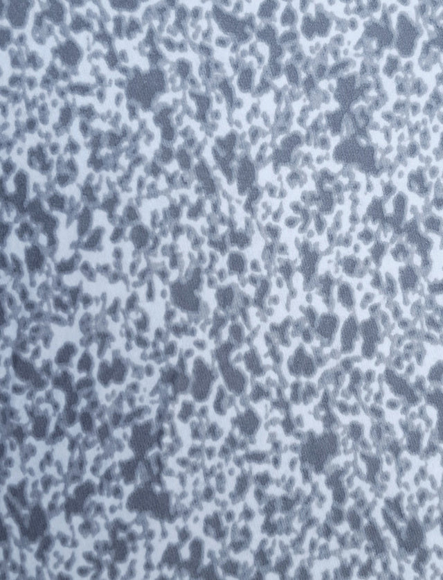 Animal Print Cotton Spandex Fleece Gray White
