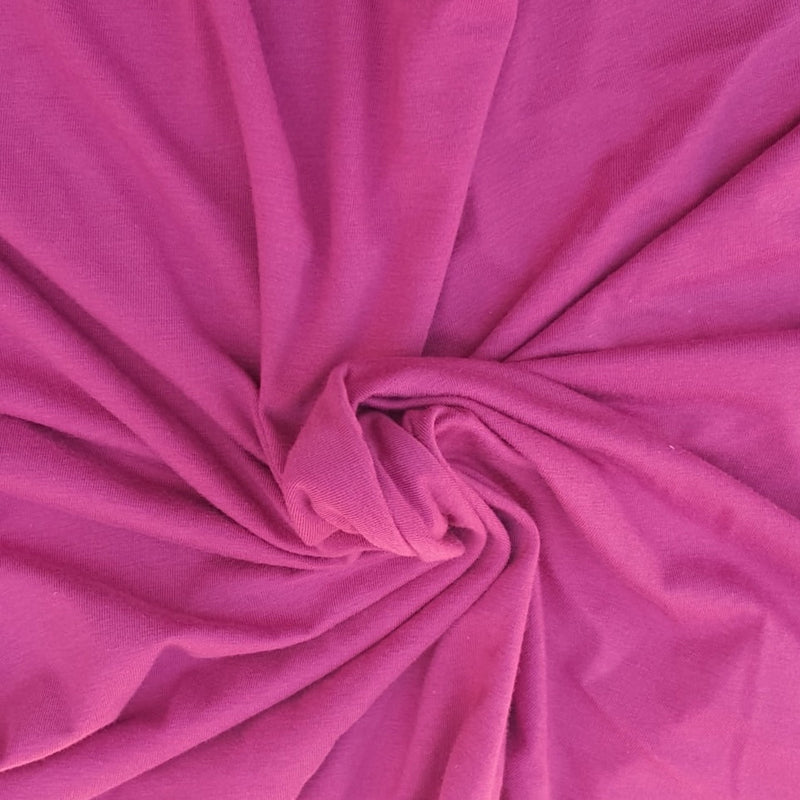 Organic Cotton Spandex Jersey Raspberry