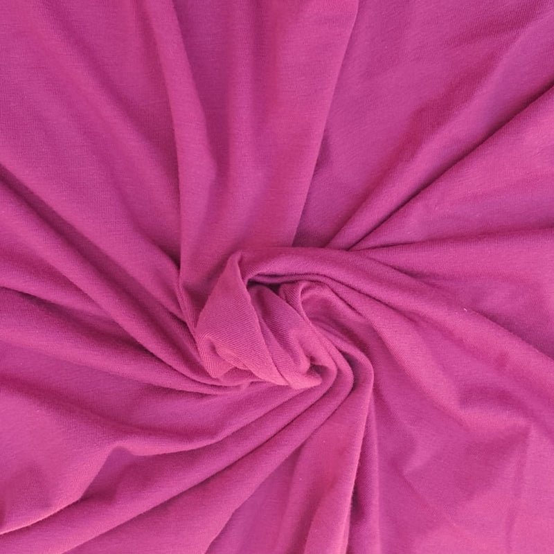 1 Yard Raspberry Organic Cotton Spandex Jersey Knit Fabric 60 Inches Wide