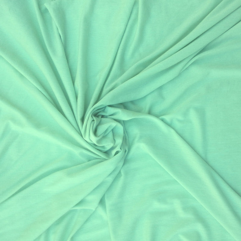 1 Yard Spearmint Tencel Spandex Jersey Fabric Soft Stretchy Sustainable Material