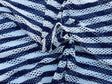 Fishnet Cotton Spandex Navy White Stripe