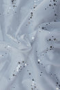 Sequin Jersey White Silver