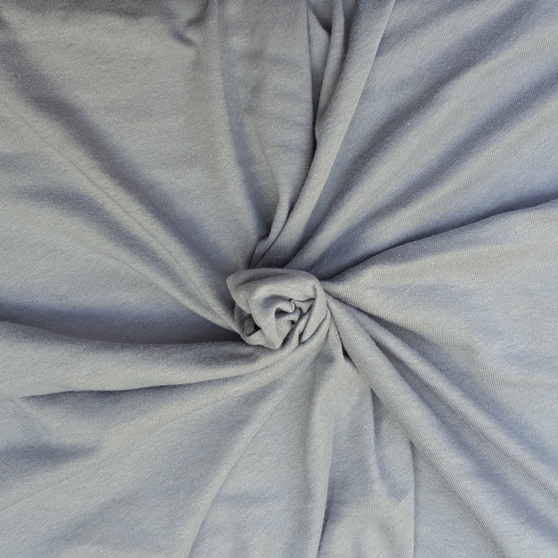 1 Yard Frost Gray Cotton Jersey Knit Soft Lightweight Apparel Fabric 60 inch Width
