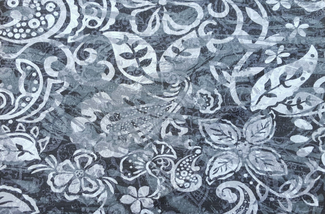 Burnout Jersey Paisley Flower Print