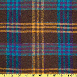 Plaid Wool Blend Woven Fabric