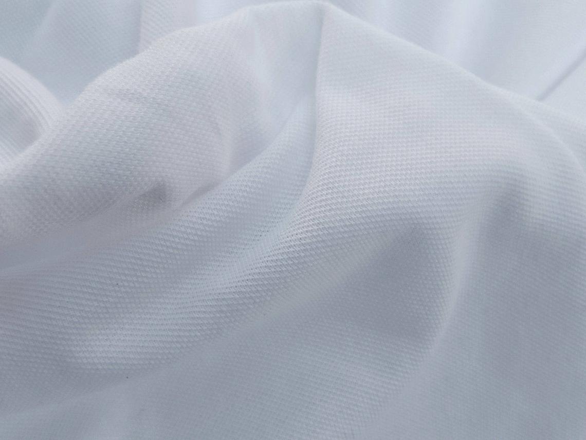 Cotton Pique White Textured Fabric