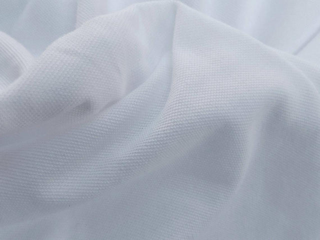 Cotton Pique White Textured Fabric