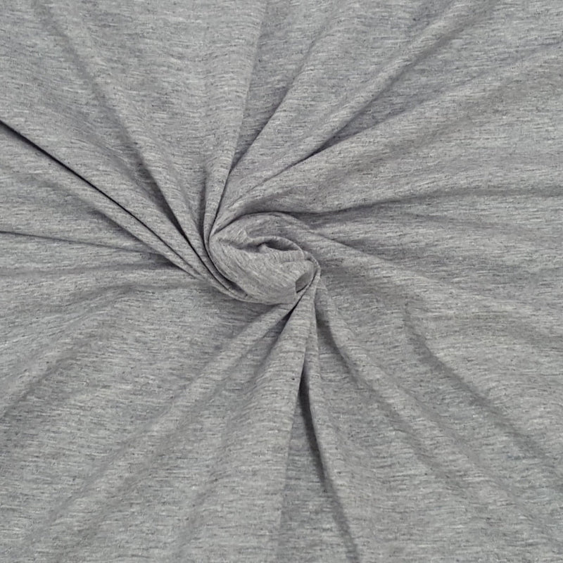1 Yard Light Heather Gray Modal Rayon Spandex Jersey Knit Fabric Soft Stretch 61 Inch Width