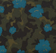 Moleskin Suede Turquoise Floral Print