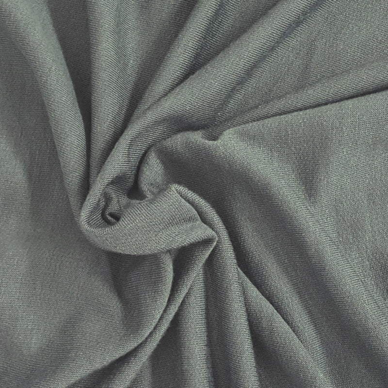 1 Yard Steel Gray Supima Cotton Modal Spandex French Terry Fabric Soft Stretchy Durable Material 66 inches wide