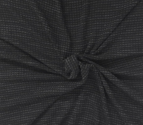 Thermal Knit Black Gray Rayon Blend Spandex