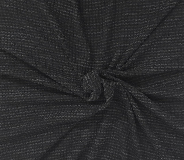 Thermal Knit Black Gray Rayon Blend Spandex
