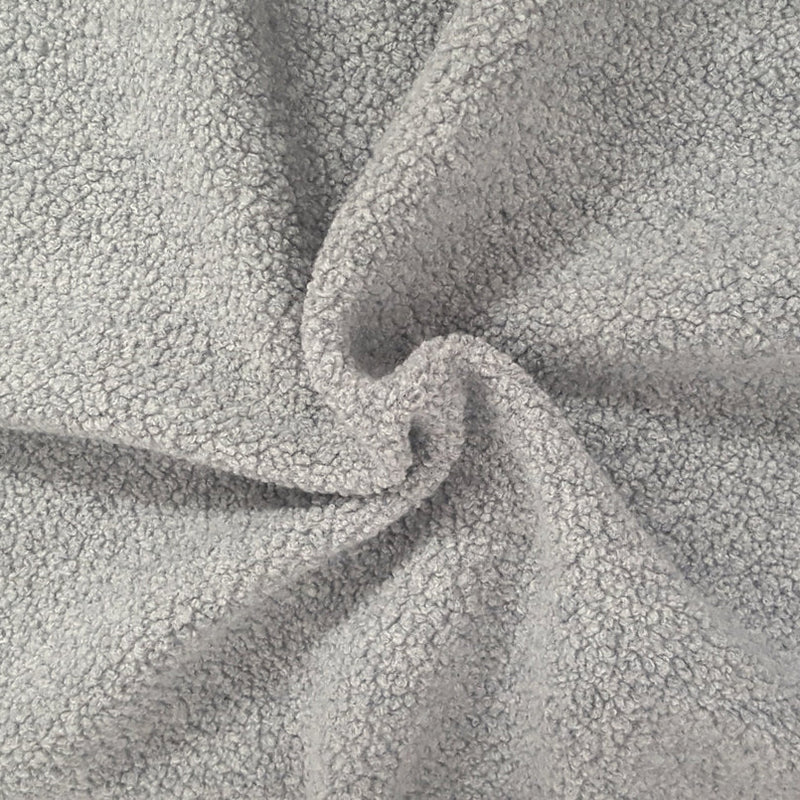 1 Yard Gray Wool Blend Sherpa Fleece Knit Fabric Combines The Warmth And Texture Of Wool.