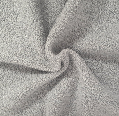Sherpa Fleece Knit Gray Wool Blend