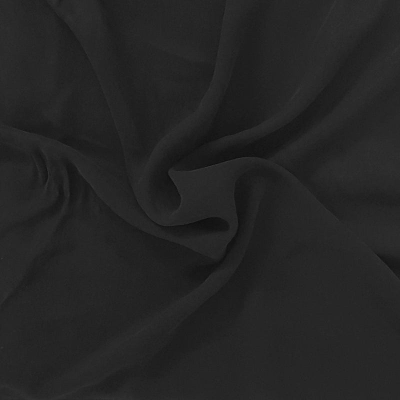 Cupro Tencel Woven Black Fabric