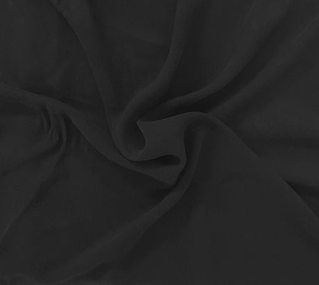 Cupro Tencel Woven Black Fabric
