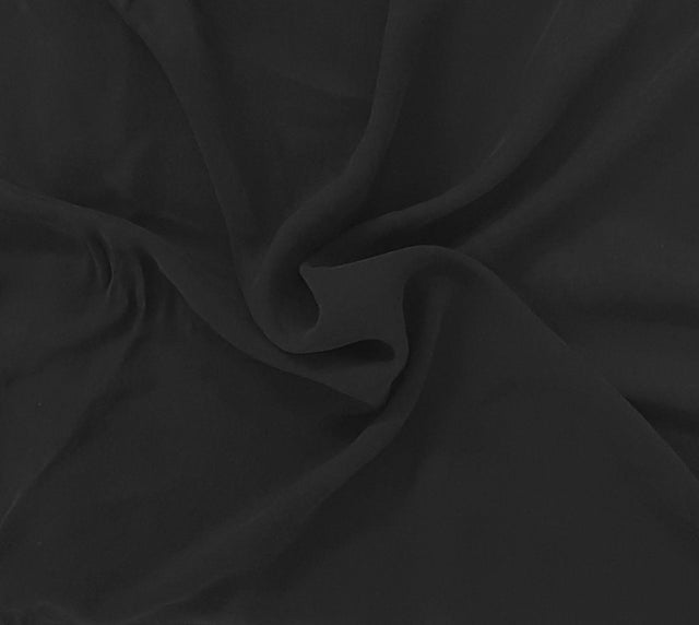 Cupro Tencel Woven Black Fabric