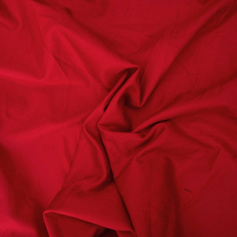 Cotton Twill Spandex Red Fabric