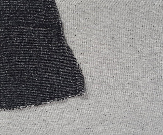 French Terry Knit Gray Black Yarn Dye
