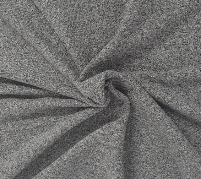 Cotton French Terry Knit Light Charcoal