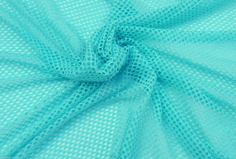 Fishnet Knit Mint Stretch Fabric
