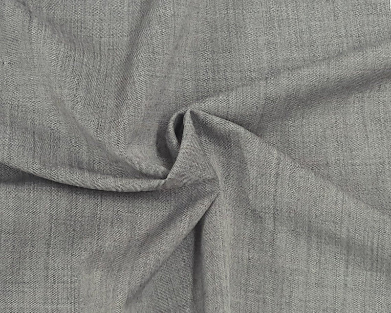 1 Yard Two Tone Black Gray Wool Suiting Fabric
